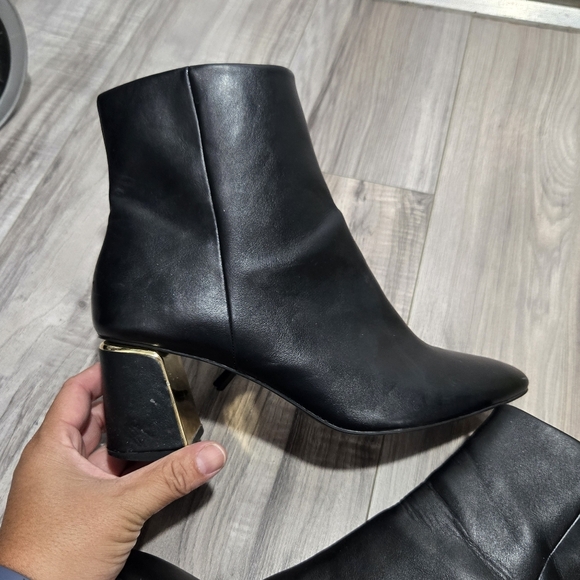 Zara Black Ankle Heel Boots Sz 40 Fit Like 8.5 - Picture 4 of 14